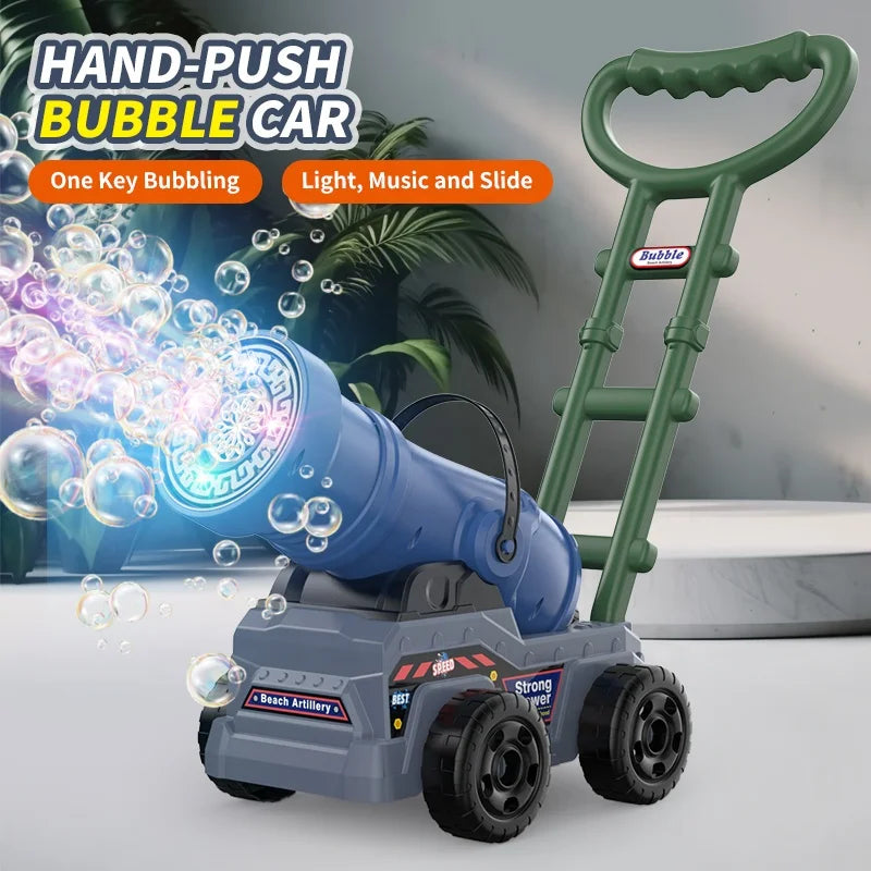 KTX-514131 Automatic Electric Bubble Maker Trolley with Music for Kids Outdoor Play - Summer Soap Water Toy