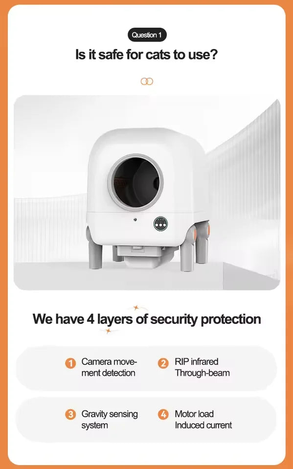 KTX-514323 Smart Self-Cleaning Cat Litter Box with WiFi Control and App Access, Eco-friendly Design