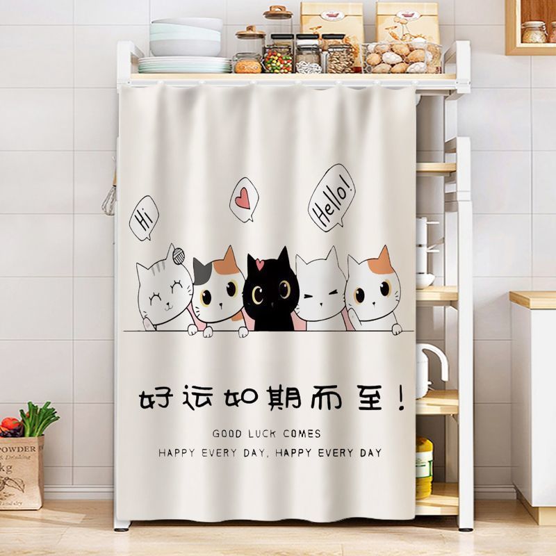KTX-514579 Dustproof Cartoon Anime Storage Rack Shade Curtain for Wardrobe, Various Sizes Available
