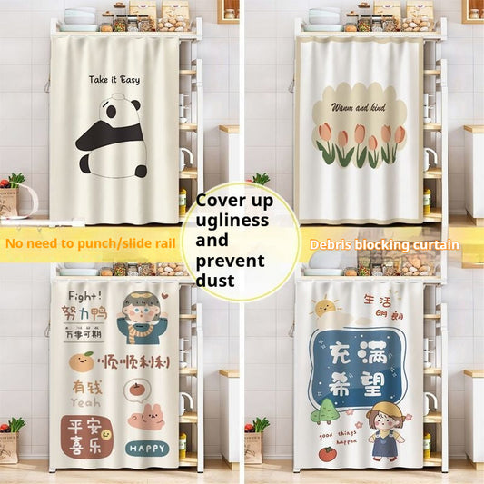 KTX-514579 Dustproof Cartoon Anime Storage Rack Shade Curtain for Wardrobe, Various Sizes Available
