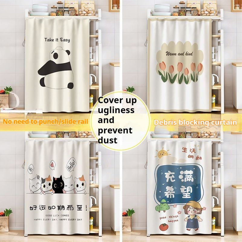 KTX-514579 Dustproof Cartoon Anime Storage Rack Shade Curtain for Wardrobe, Various Sizes Available