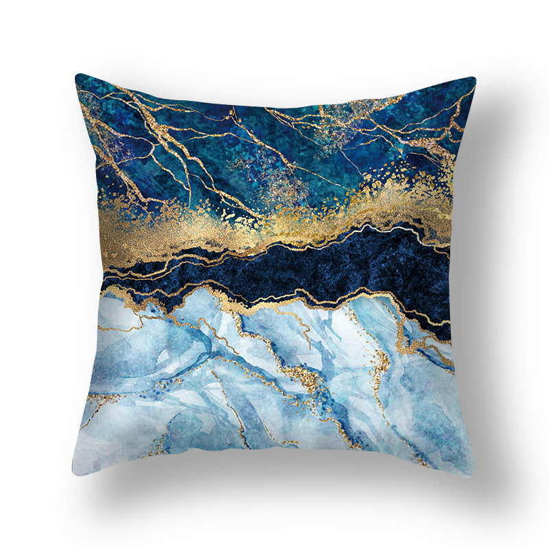 KTX-514707 Geometric Modern Gilded Pillowcase in Multicolor, 45x45cm Polyester Design