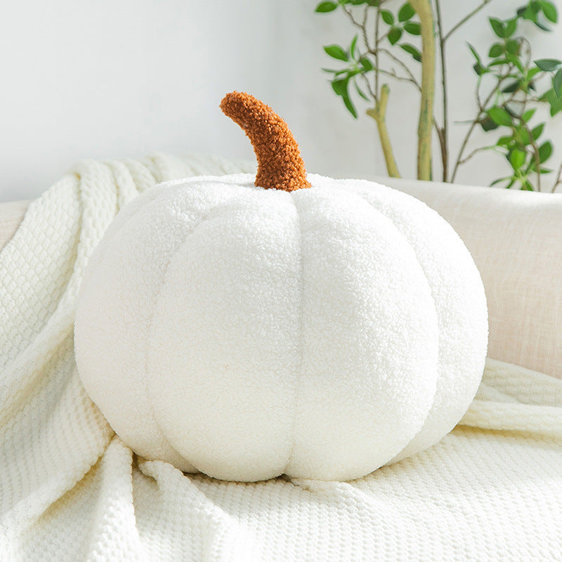 KTX-514835 Pumpkin Shaped Plush Pillow Cushion for Living Room and Bedroom Decor