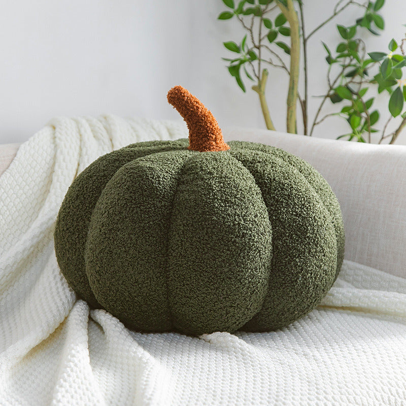 KTX-514835 Pumpkin Shaped Plush Pillow Cushion for Living Room and Bedroom Decor