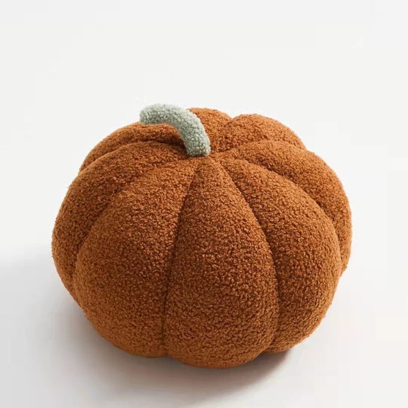 KTX-514835 Pumpkin Shaped Plush Pillow Cushion for Living Room and Bedroom Decor