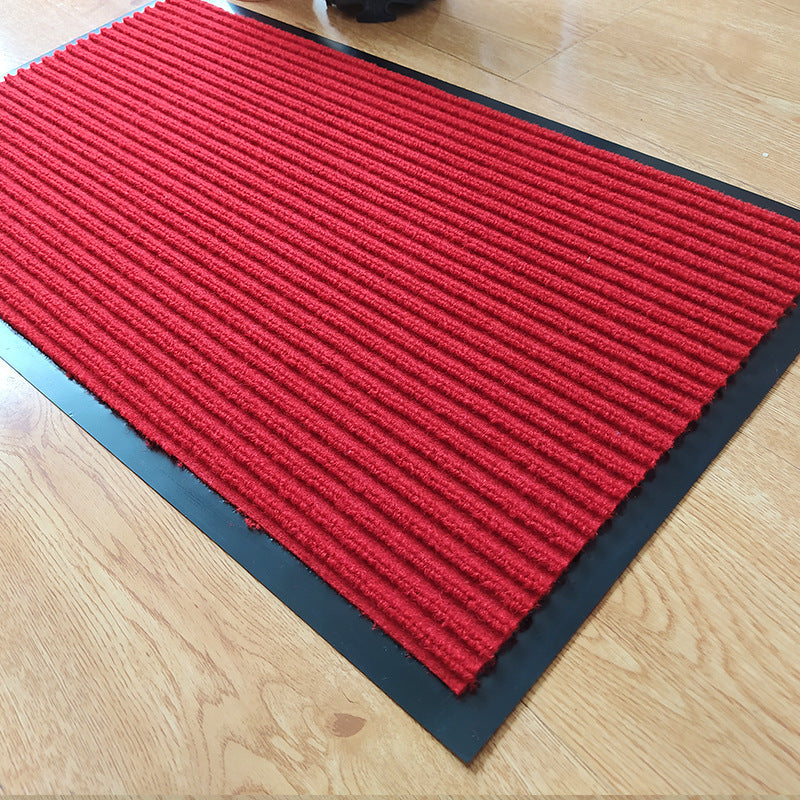 KTX-514963 Anti-Slip Polypropylene Carpet Disinfection Mat - Modern Rectangular Stripe Design for Foyers