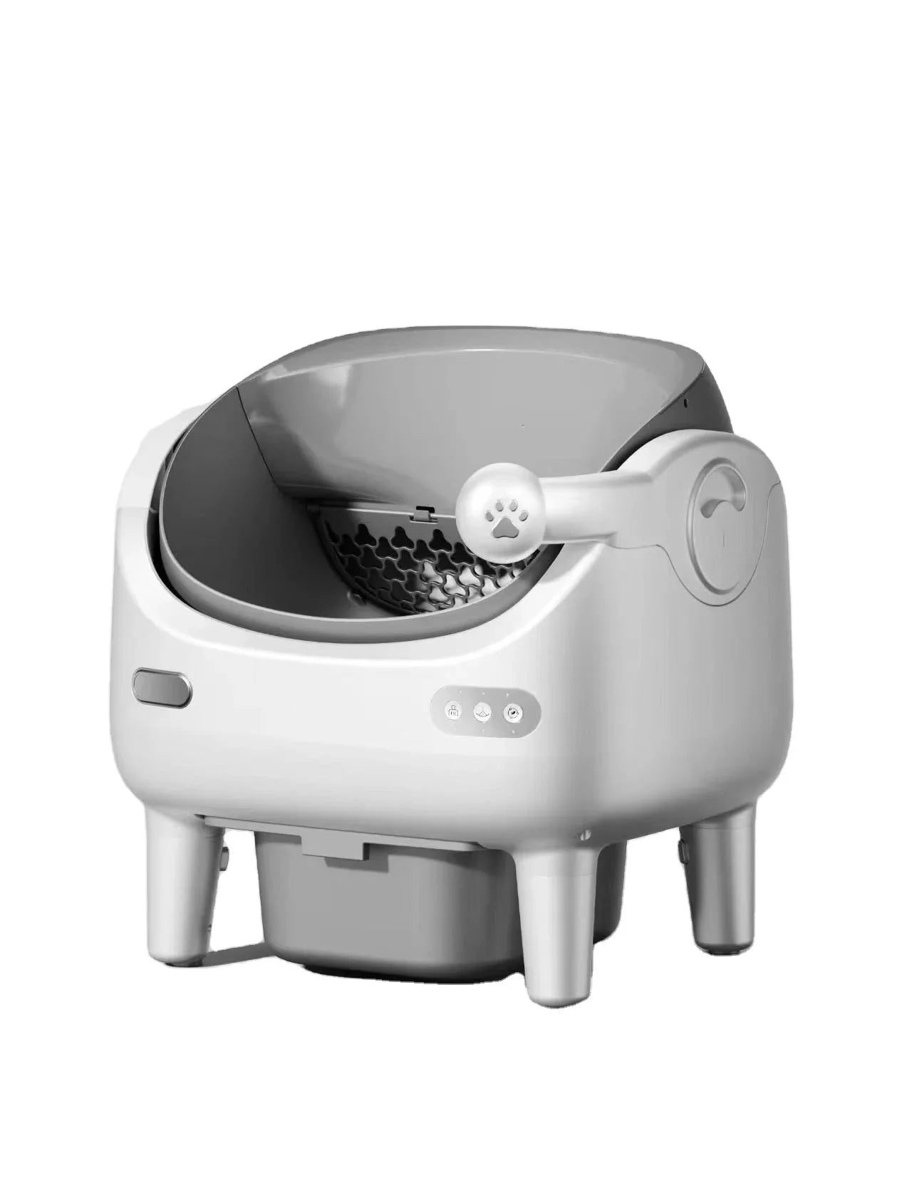 KTX-515475 Automatic Self-Cleaning Cat Litter Box - Eco-Friendly Square Design, Large Capacity ABS Plastic, Travel & Comfort