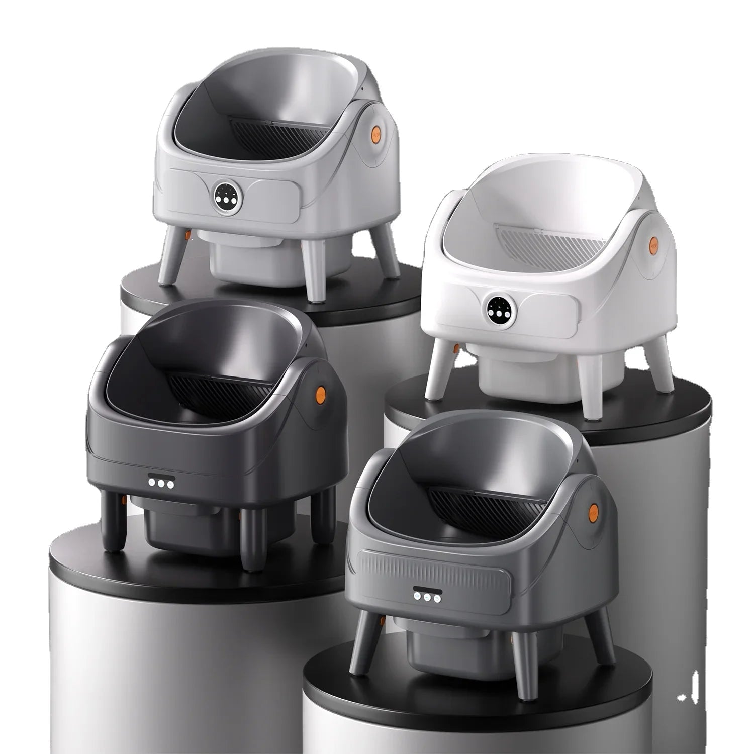 KTX-515475 Automatic Self-Cleaning Cat Litter Box - Eco-Friendly Square Design, Large Capacity ABS Plastic, Travel & Comfort