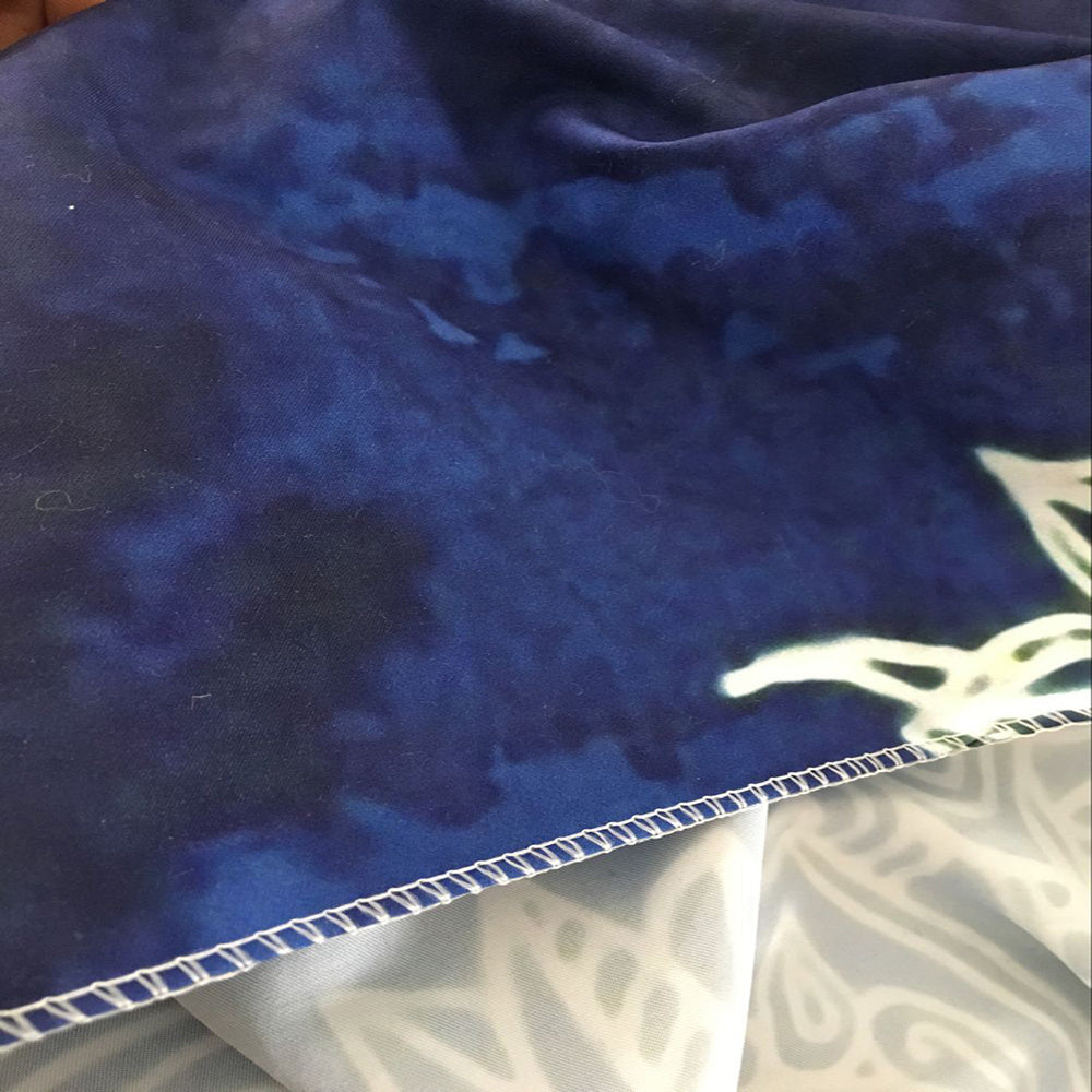 KTX-515731 Guia Village and Aegean Sea Summer Tapestry - Polyester Fiber, Machine Woven