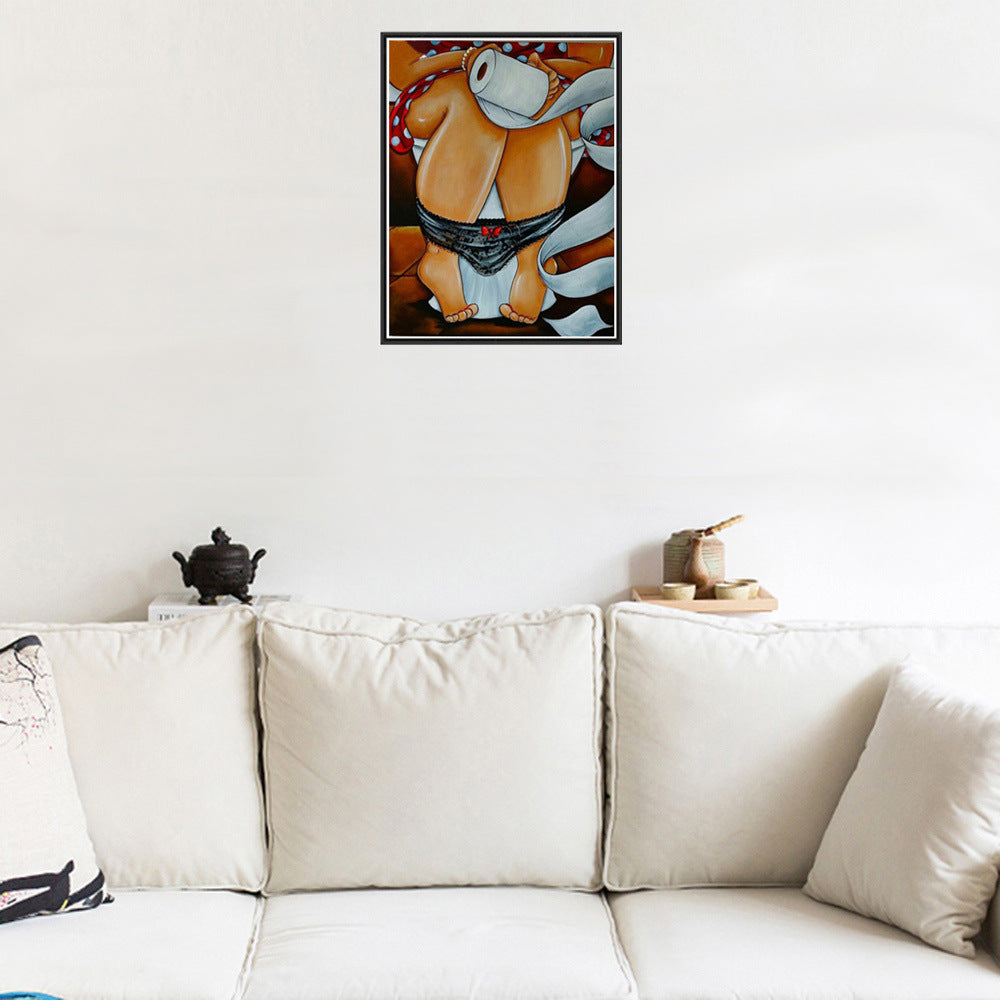 KTX-515859 DIY Resin Drill Cross-Stitch Decorative Home Hanging Picture - Size 25x30cm