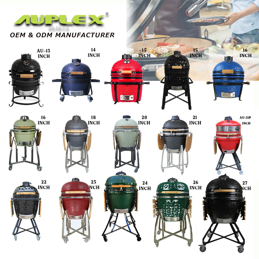 KTX-516691 Kamado Ceramic Charcoal Barbecue Grill for Outdoor Cooking, Fits 13 to 29 Inch Models