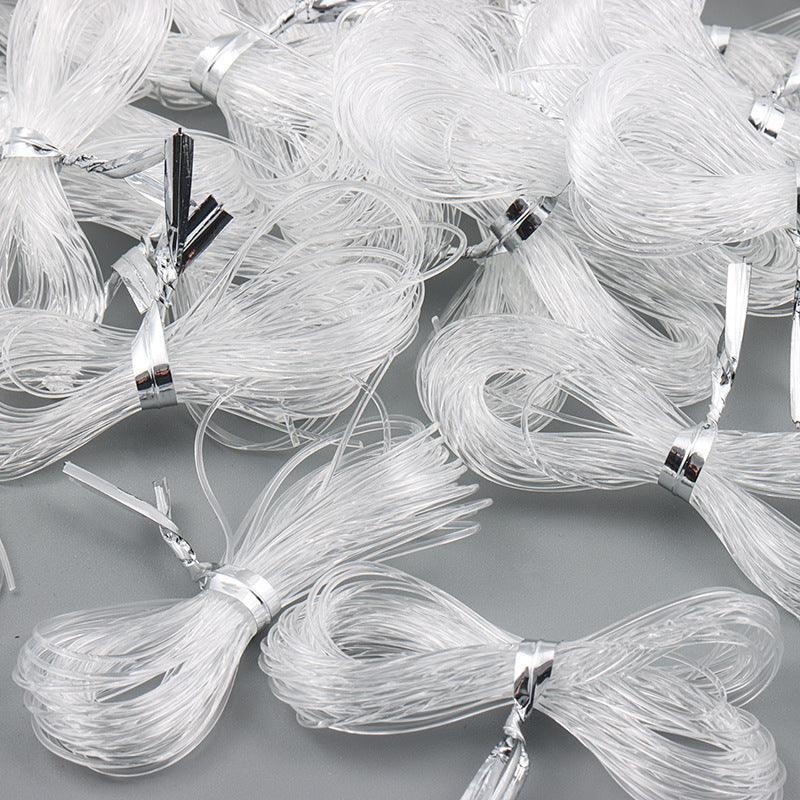 KTX-517011 Beaded Crystal Transparent Handmade Pendant Rope Necklace and Bracelet - Versatile 0.8mm Sizes Available