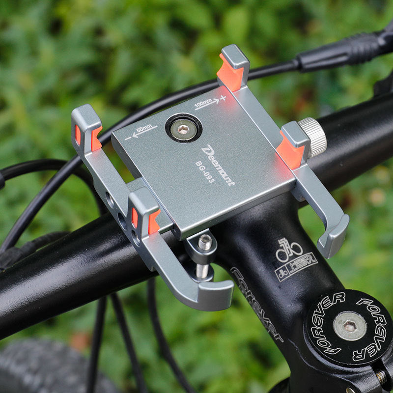 KTX-517395 Aluminum Alloy Bicycle Mounting Bracket for 20mm-34mm Pipes, Compatible with Phones 60mm-100mm Wide