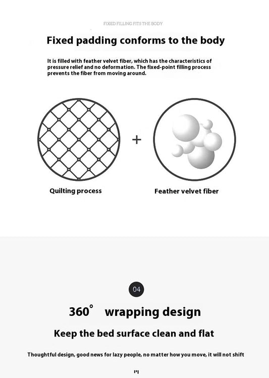 KTX-518291 Waterproof Mattress Protector with Geometric Pattern - Dust and Urine-Proof Bedspread for 5-25cm Mattresses