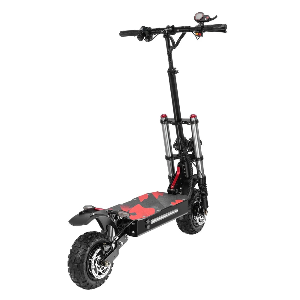 KTX-518355 Foldable 60V 38Ah Electric Scooter with 6000W Dual Motor, 11-Inch Tires, 75-Mile Range, Unisex with Seat