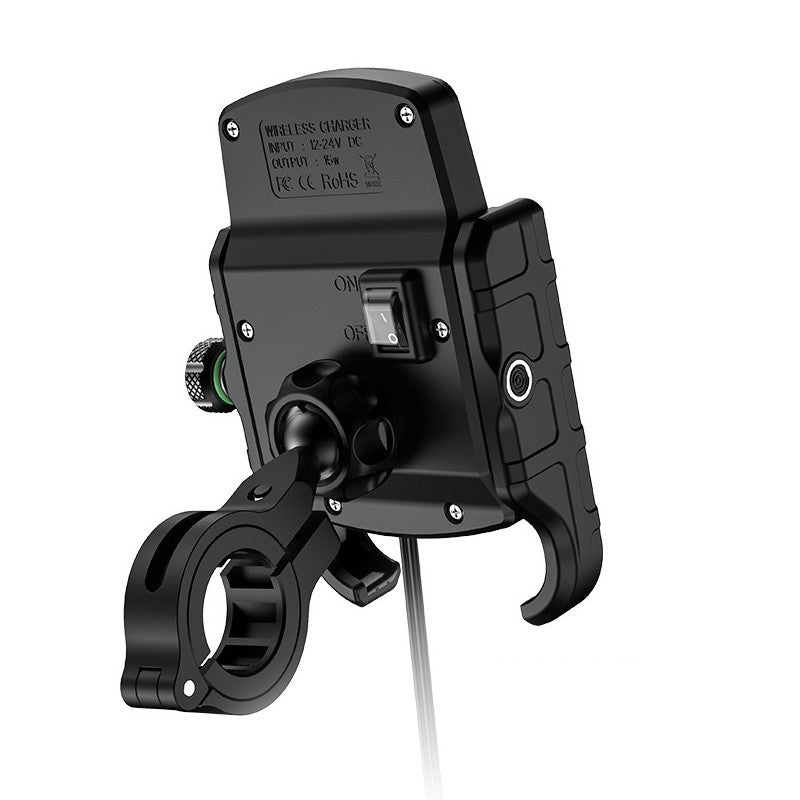 KTX-518547 Motorcycle Aluminum Alloy Mobile Phone Navigation Bracket with Wireless Charging Capability for Devices 3.5-6.5 Inches