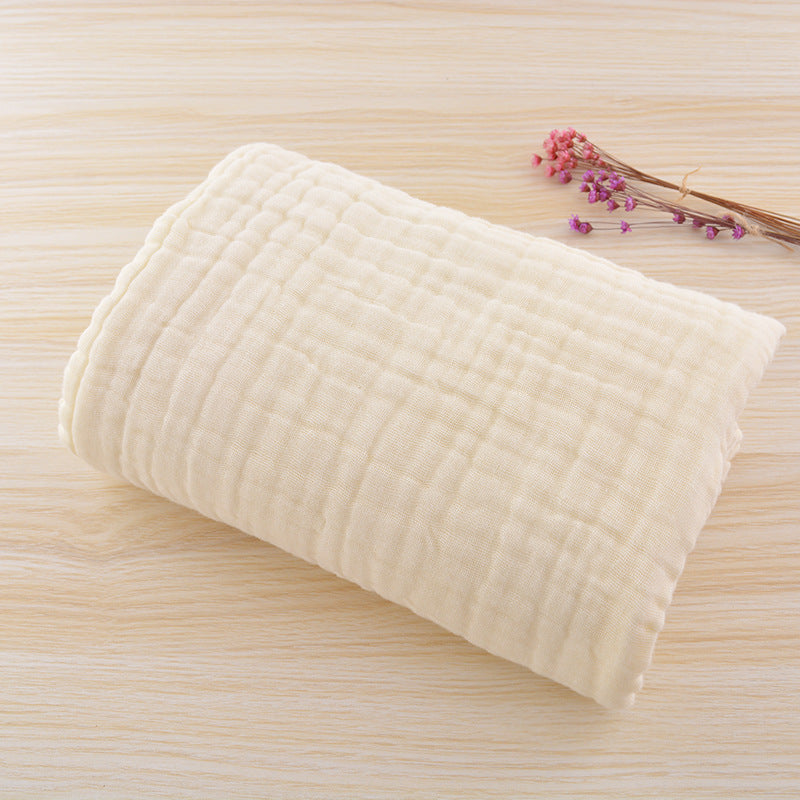 KTX-519059 Infant Cotton Quilt Blanket with Six-Layer Pleated Bubble Yarn, 110x110 cm