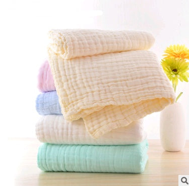 KTX-519059 Infant Cotton Quilt Blanket with Six-Layer Pleated Bubble Yarn, 110x110 cm