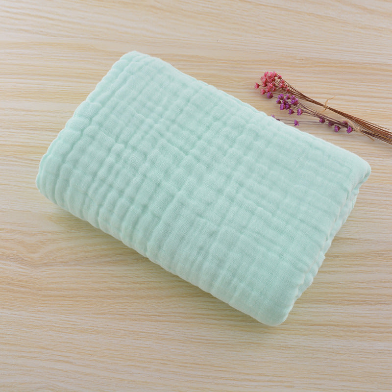 KTX-519059 Infant Cotton Quilt Blanket with Six-Layer Pleated Bubble Yarn, 110x110 cm