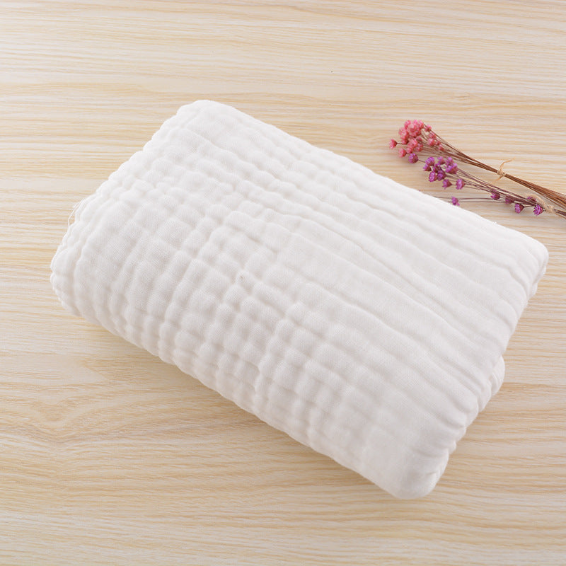 KTX-519059 Infant Cotton Quilt Blanket with Six-Layer Pleated Bubble Yarn, 110x110 cm