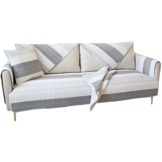 KTX-519635 Modern Minimalist Striped Print Pillowcase - Elegant Cotton Dust Cover for Home Decor