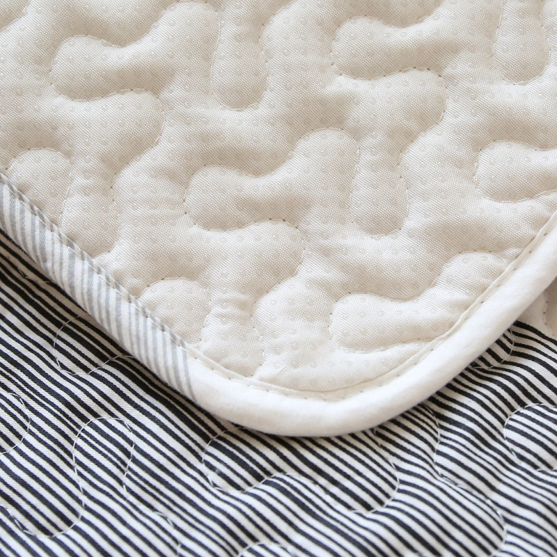 KTX-519635 Modern Minimalist Striped Print Pillowcase - Elegant Cotton Dust Cover for Home Decor