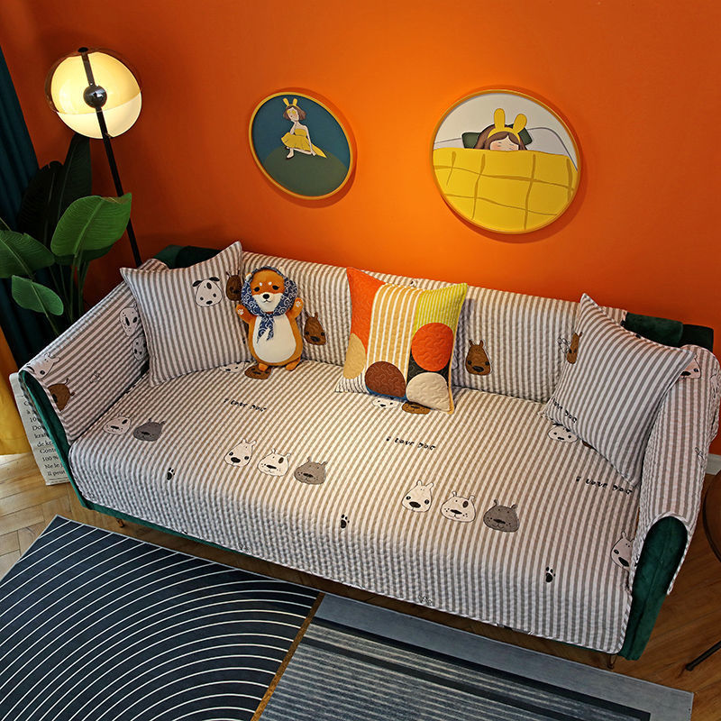 KTX-519635 Modern Minimalist Striped Print Pillowcase - Elegant Cotton Dust Cover for Home Decor