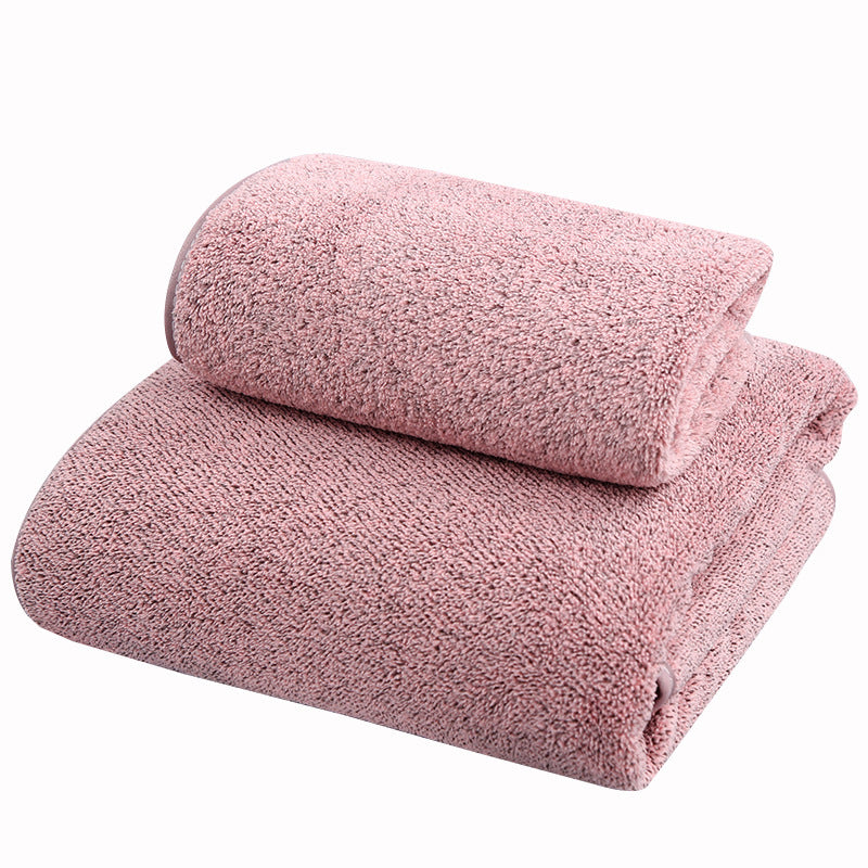 KTX-520211 Bamboo Charcoal Solid Color Bath Towels for Adults - Available in Purple, Light Gray, Dark Khaki, Beige, and Wine Red