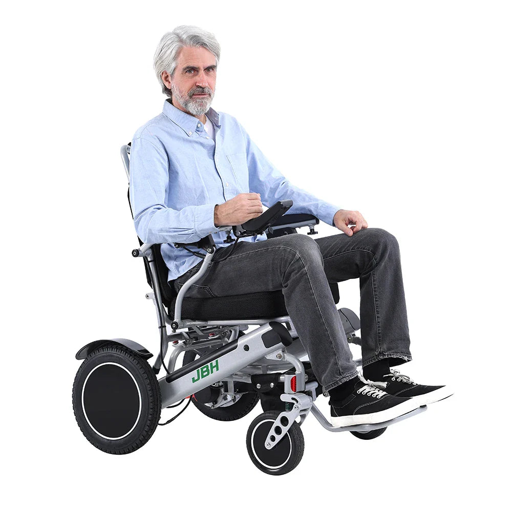 KTX-520659 Aluminum Alloy Folding Wheelchair for Elderly, 6 km/h, Driving Range 20 km, 120 kg Capacity