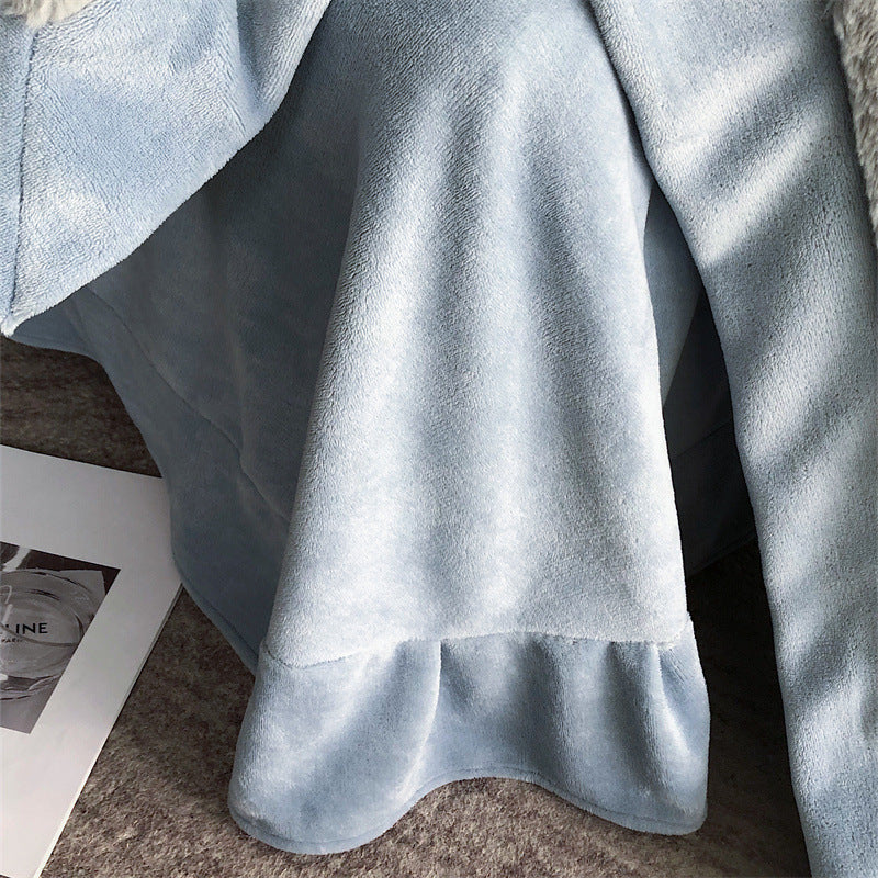 KTX-520787 Luxurious Milk Velvet Duvet Cover Set with Rabbit Hair - 4 Piece Bedding Collection in Multiple Elegant Colors