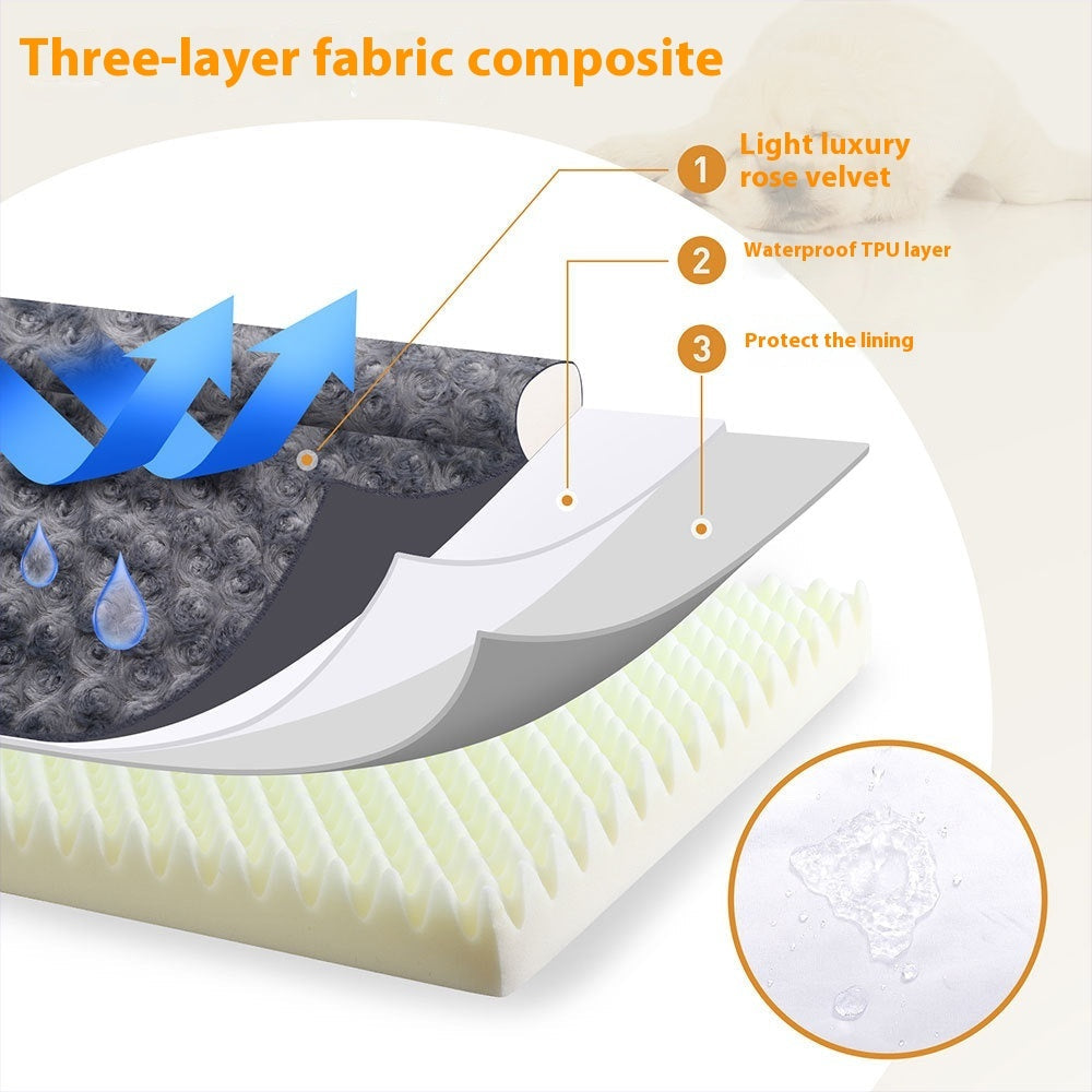 KTX-522067 Removable and Washable U-Shaped Pet Sofa in Gray - Multiple Sizes Available