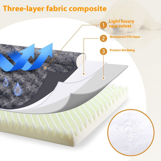 KTX-522067 Removable and Washable U-Shaped Pet Sofa in Gray - Multiple Sizes Available