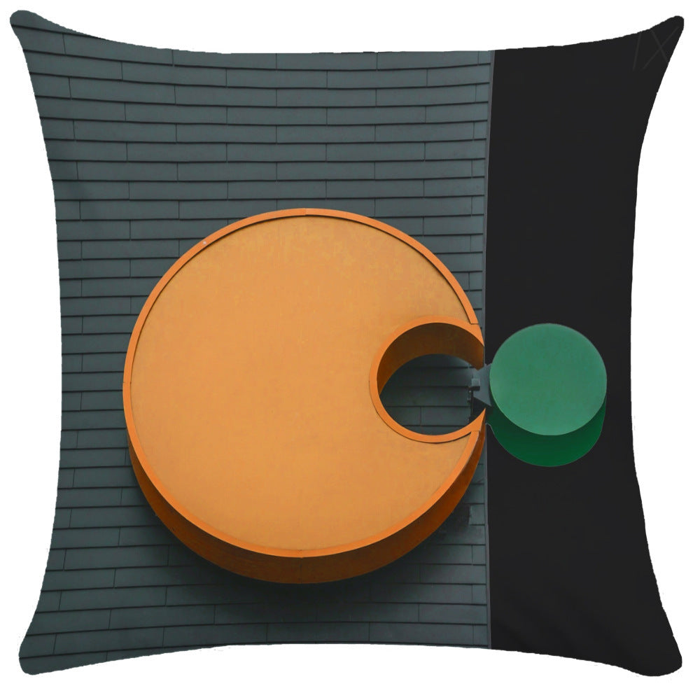 KTX-522323 Morandi Abstract Plush Pillowcase for Living Room, Bedroom, and More