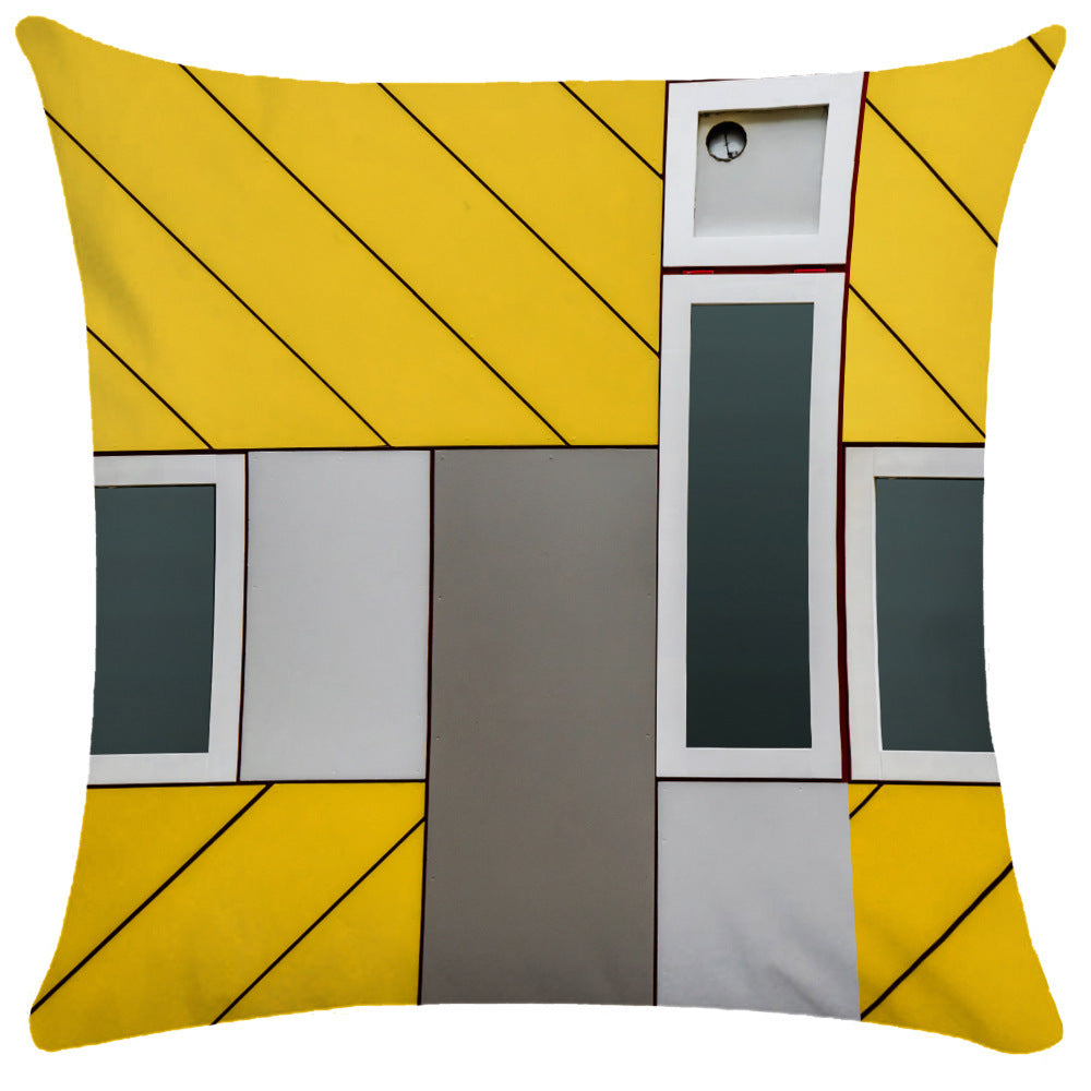 KTX-522323 Morandi Abstract Plush Pillowcase for Living Room, Bedroom, and More