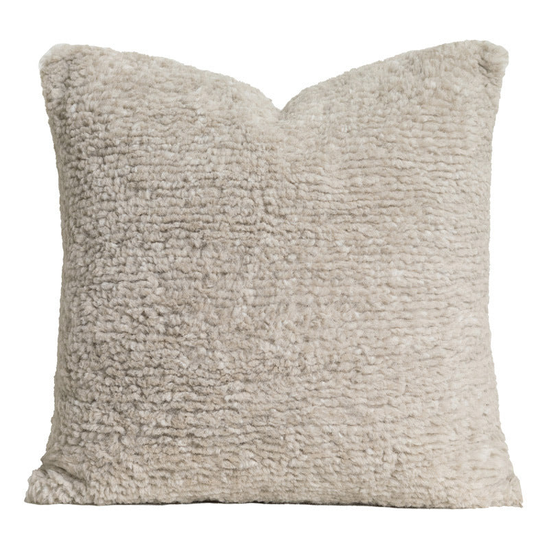 KTX-523411 Modern Minimalist Geometric Bed Runner and Pillowcase Set in Cream and Coffee - Various Sizes Available