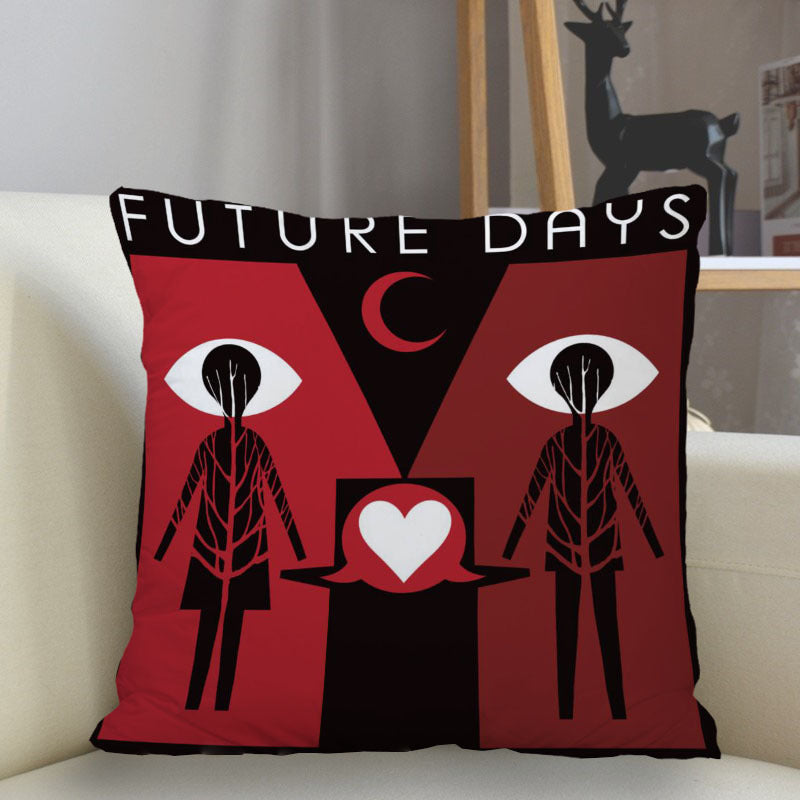 KTX-523987 Nordic Style Single-Sided Digital Printing Short Plush Pillow Cover, 45x45cm