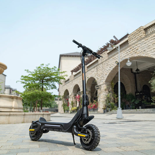 KTX-524435 F5 10-Inch Folding Electric Kick Scooter with 1600W Dual Motors, 50KM Range, Full Suspension