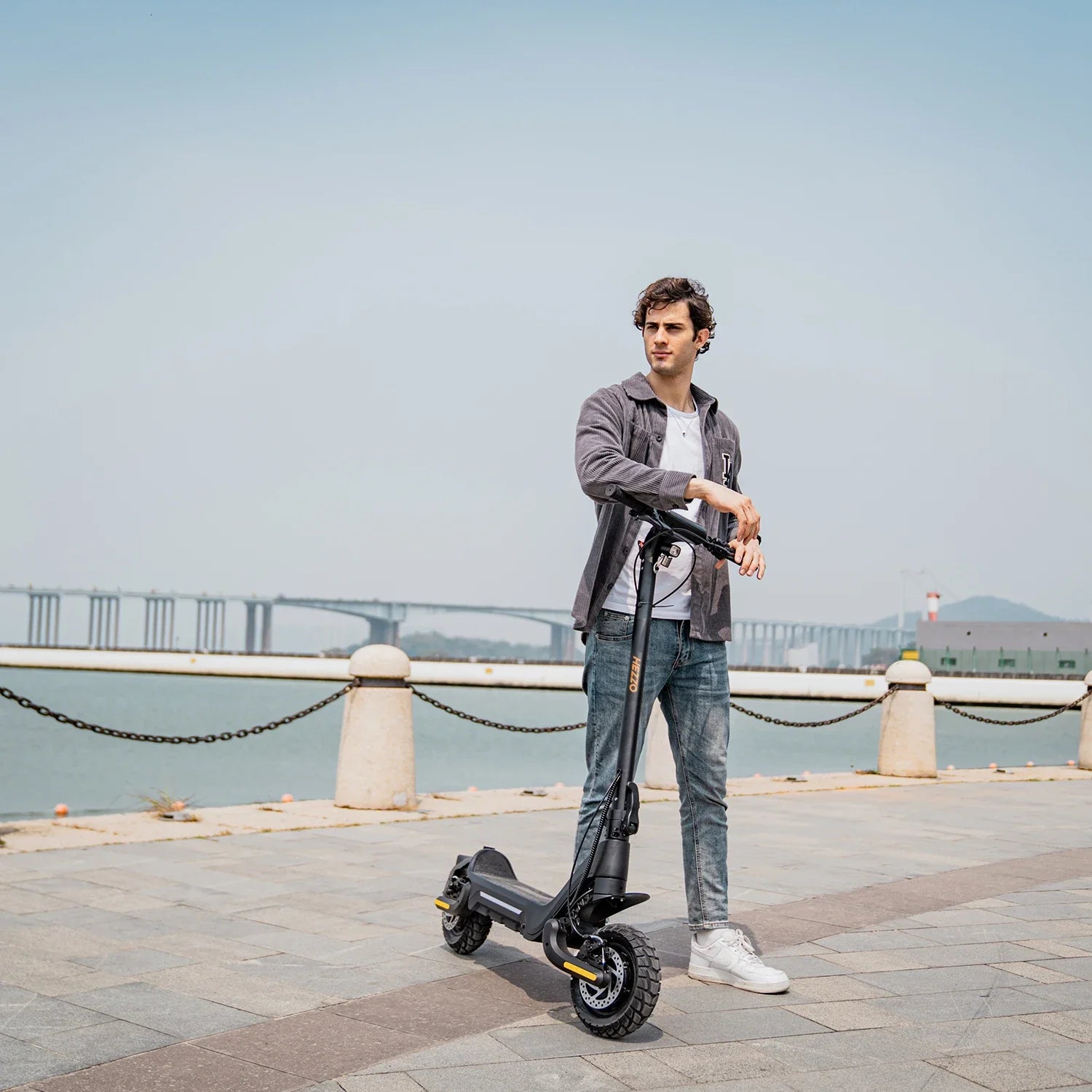 KTX-524435 F5 10-Inch Folding Electric Kick Scooter with 1600W Dual Motors, 50KM Range, Full Suspension