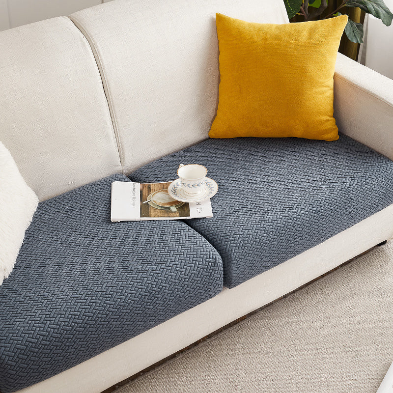 KTX-525139 All-Season Elastic Knitted Sofa Cover - Dustproof & Dirt Resistant, Multiple Sizes Available