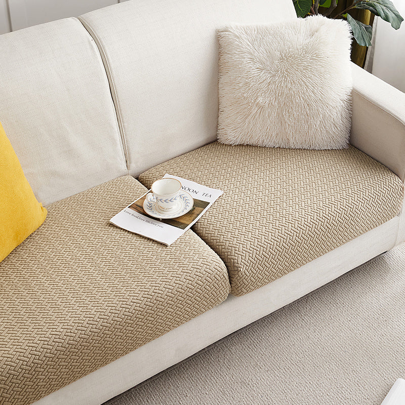 KTX-525139 All-Season Elastic Knitted Sofa Cover - Dustproof & Dirt Resistant, Multiple Sizes Available