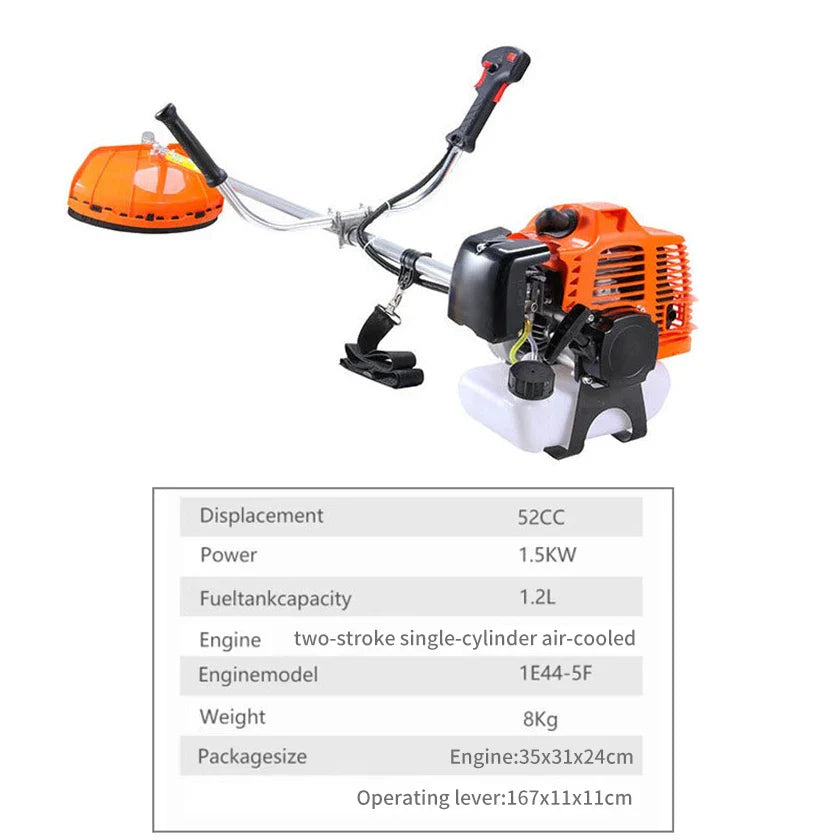 KTX-525587 Dual Handle Petrol Lawn Mower for Precise Grass Cutting