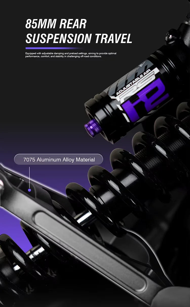 KTX-525779 2025 Electric Dirt Bike 72V 10kW Mid-Drive Full Suspension Max Speed 85KM/H 120KM Range Off-Road Motorcycle