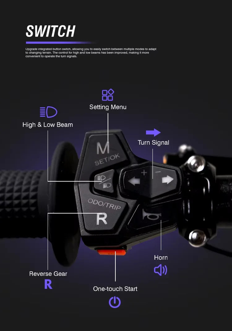 KTX-525779 2025 Electric Dirt Bike 72V 10kW Mid-Drive Full Suspension Max Speed 85KM/H 120KM Range Off-Road Motorcycle