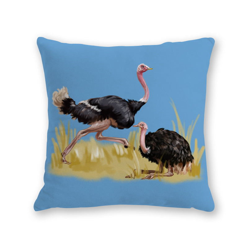 KTX-526291 Modern Cartoon Cotton and Linen Throw Pillow Cover - 45x45cm