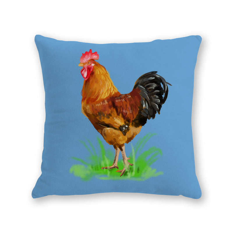 KTX-526291 Modern Cartoon Cotton and Linen Throw Pillow Cover - 45x45cm