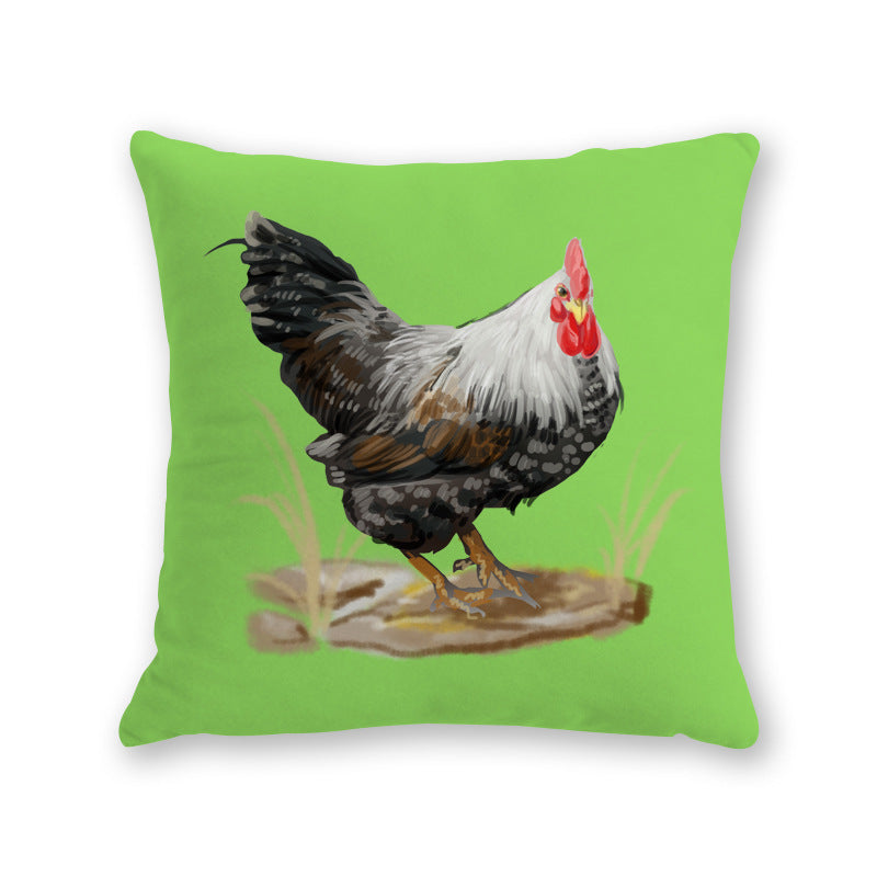 KTX-526291 Modern Cartoon Cotton and Linen Throw Pillow Cover - 45x45cm
