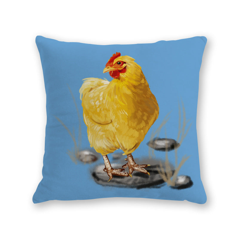 KTX-526291 Modern Cartoon Cotton and Linen Throw Pillow Cover - 45x45cm
