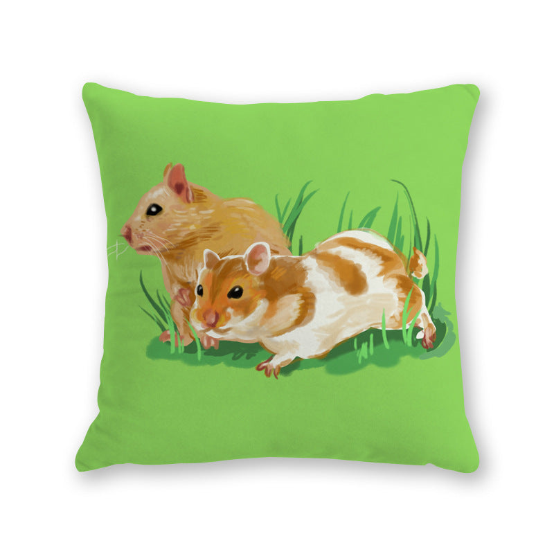 KTX-526291 Modern Cartoon Cotton and Linen Throw Pillow Cover - 45x45cm