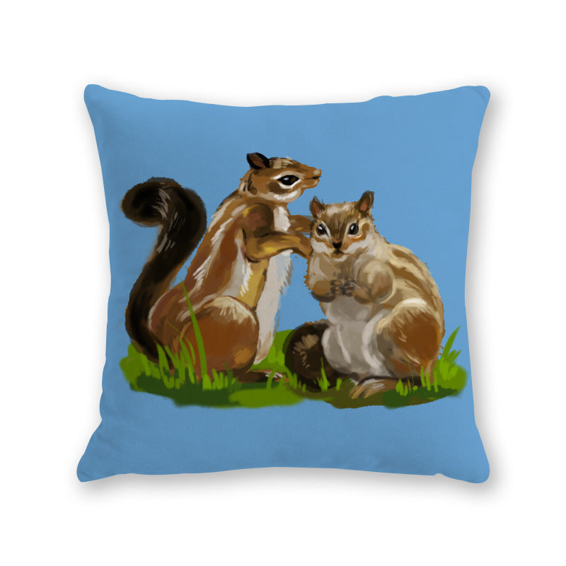 KTX-526291 Modern Cartoon Cotton and Linen Throw Pillow Cover - 45x45cm