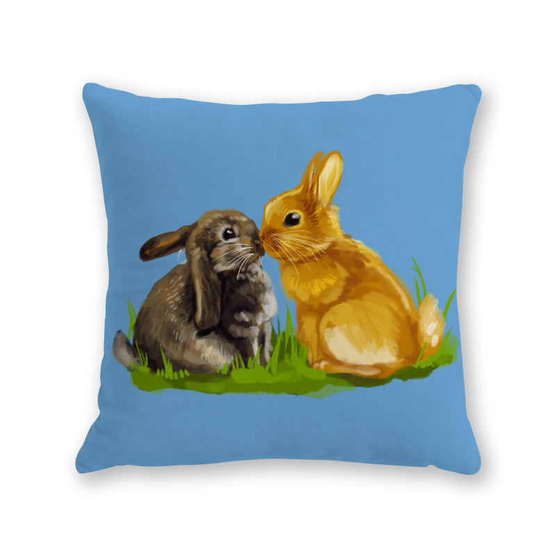KTX-526291 Modern Cartoon Cotton and Linen Throw Pillow Cover - 45x45cm